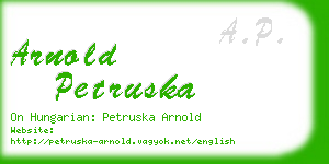 arnold petruska business card